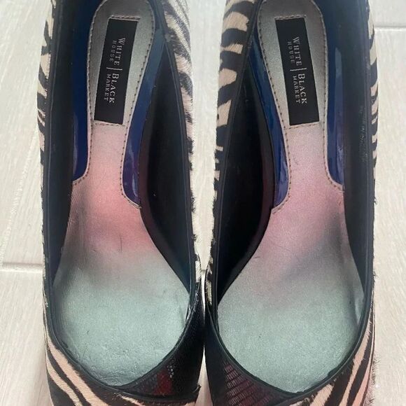 White House Black Market Zebra Size 8 Heels - Picture 10 of 12
